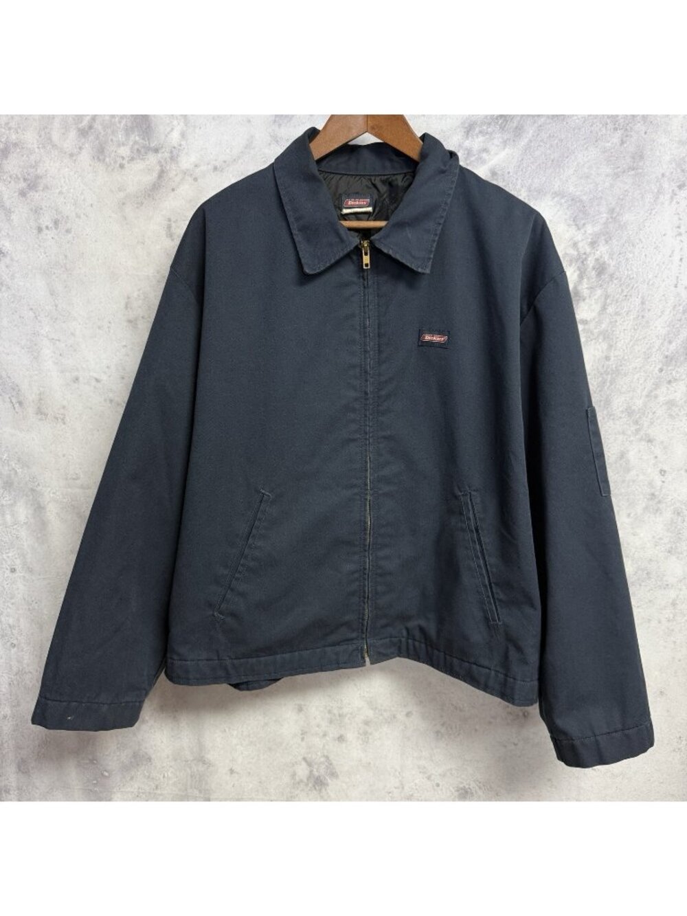 Dickies Eisenhower Workwear Jacket Mens XL Navy Blue Zip Insulated Mechanic